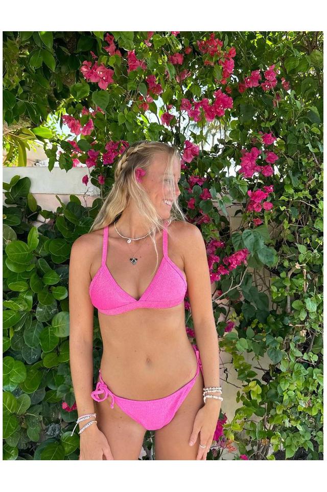 Cleavage-Enhancing Seaside 2.0 Bikini Top - Pink Shimmer✨ Sabal Swim