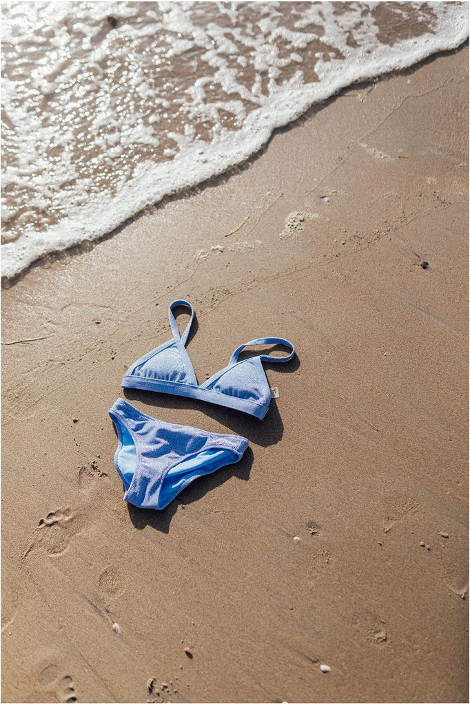 Classic "Palm Beach" Bikini Bottoms - Easy Breezy Blue Sabal Swim