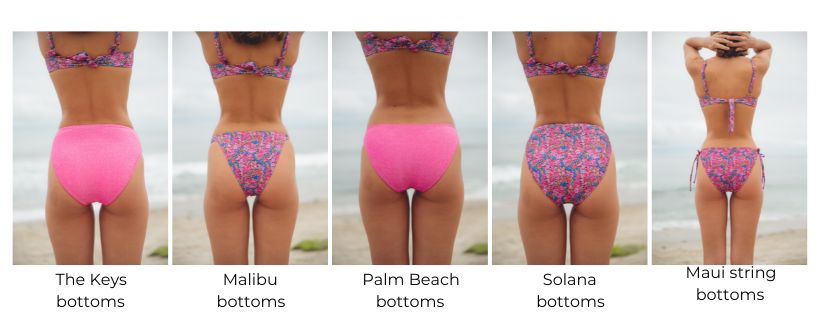High Waist Ribbed Solana Bikini Bottoms - Mediterranean – Sabal Swim